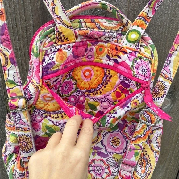 Vera Bradley Multicolor Patterned Backpack - Picture 12 of 13